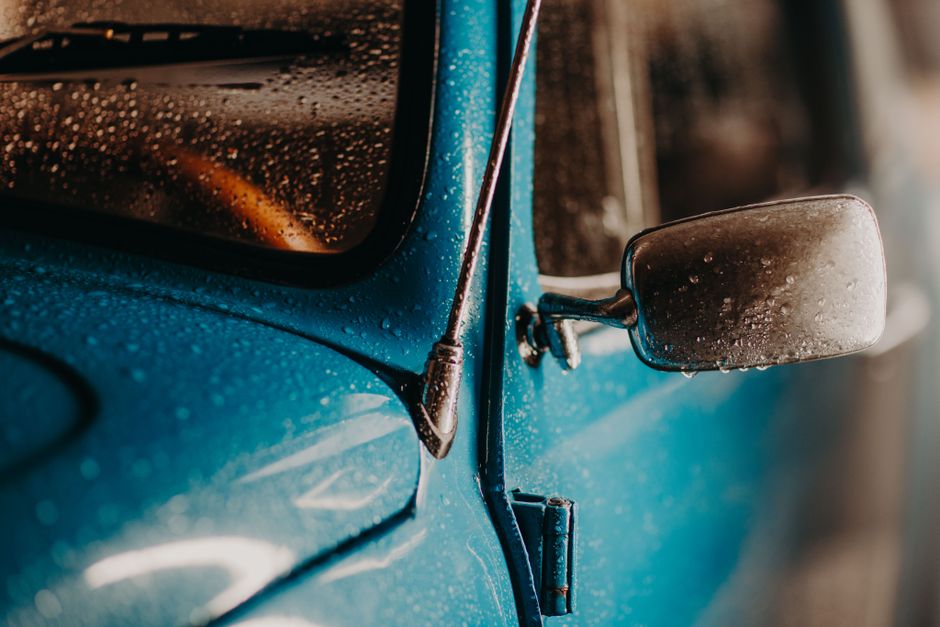 Water beading on car paint due to paint protection