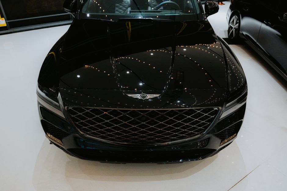 Luxury car with flawless ceramic coating finish